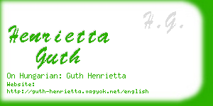 henrietta guth business card